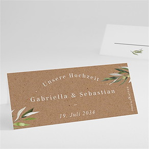 Tischkarte Hochzeit provence