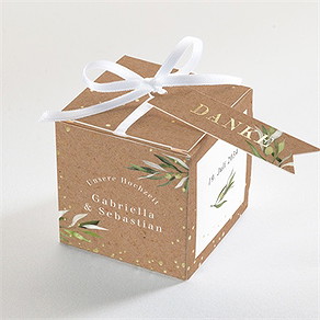 Geschenkbox Hochzeit provence - gold
