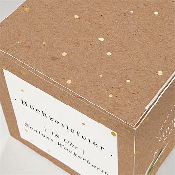 Geschenkbox Hochzeit provence - gold - vue 2