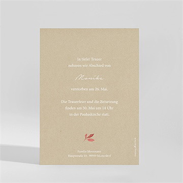 Trauerkarte herbstblumen - vue 2