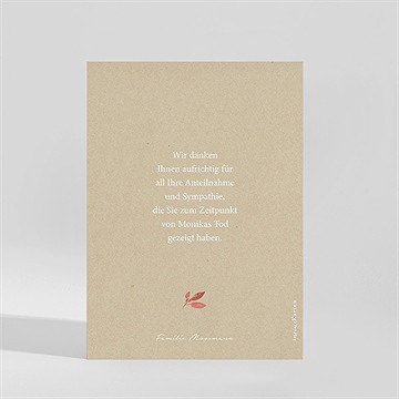 Trauerdanksagung Herbstblumen - vue 2