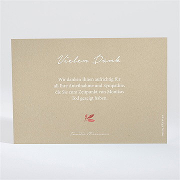 Trauerdanksagung Herbstblumen - Querformat - vue 2