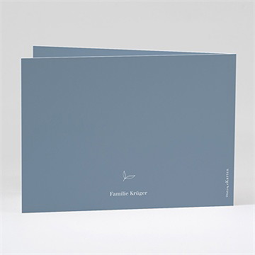 Trauerdanksagung Minimalst - Klappkarte Quer - vue 3