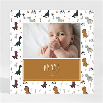 Dankeskarte Geburt dinos - magnet