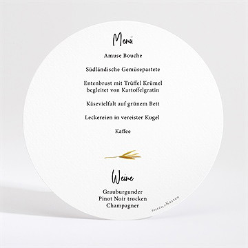 Menükarte Hochzeit landkunst - rund - vue 2
