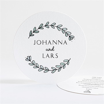 Menükarte Hochzeit perfekt geplant - rund