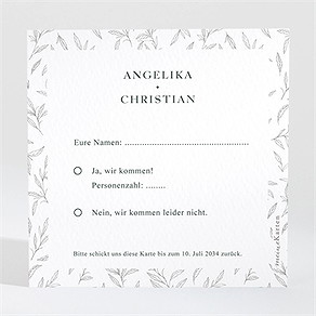 Antwortkarte Hochzeit du und ich