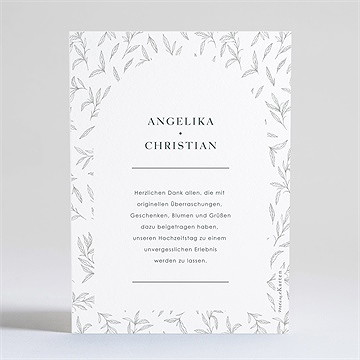 Dankeskarte Hochzeit du und ich - gold - vue 4