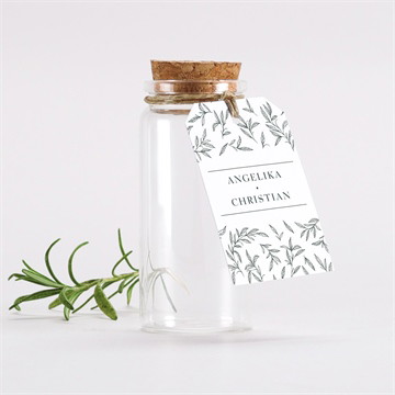 Glasfläschchen mit Korken Hochzeit Du und ich