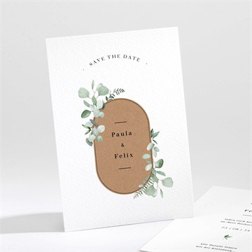 Save the Date Karte Blumenverziert