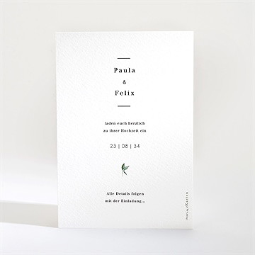 Save the Date Karte blumenverziert - vue 2