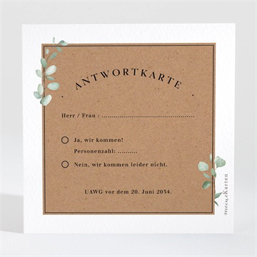 Antwortkarte Hochzeit Blumenverziert