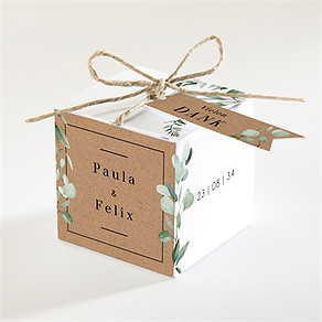 Geschenkbox Hochzeit blumenverziert