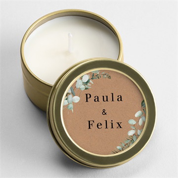 Kerze Hochzeit Blumenverziert