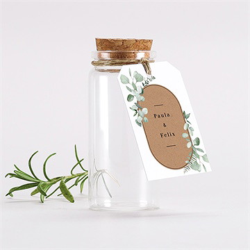 Glasfläschchen Mit Korken Hochzeit Blumenverziert