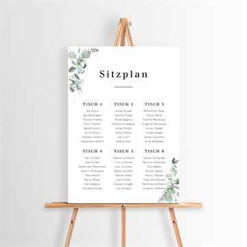 Sitzplan Hochzeit Blumenverziert