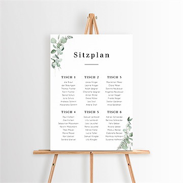 Sitzplan Hochzeit Blumenverziert