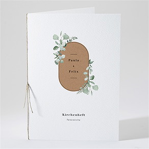 Kirchenheft Hochzeit blumenverziert
