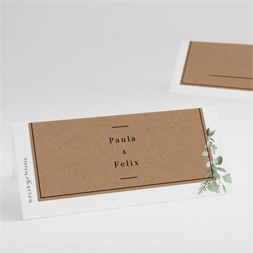 Tischkarte Hochzeit Blumenverziert