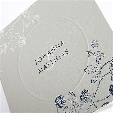 Hochzeitseinladung blühender zweig - prägung - Vue 2