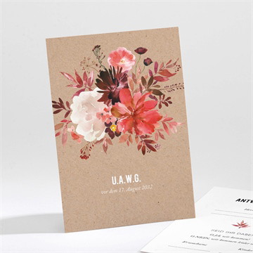 Antwortkarte Hochzeit floral
