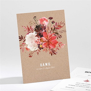 Antwortkarte Hochzeit floral