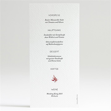 Menükarte Hochzeit floral - vue 2