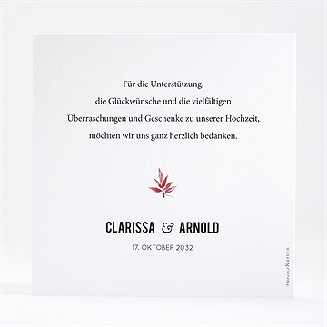 Dankeskarte Hochzeit floral - vue 3