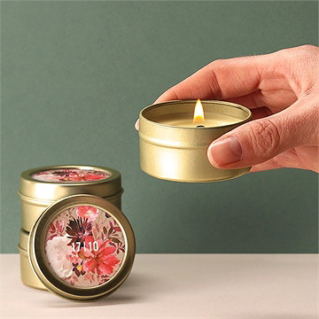 Kerze Hochzeit Floral - vue 2