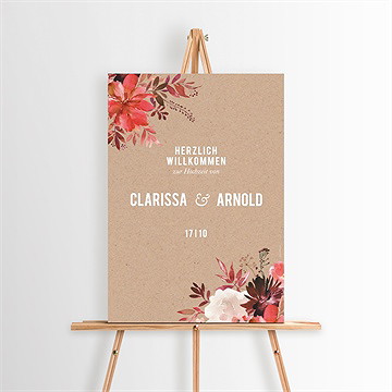 Willkommensschild Hochzeit Floral