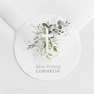 Aufkleber Firmung Blätterfeuerwerk - gold