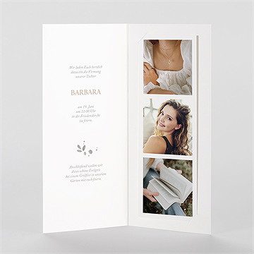 Einladungskarte Firmung Schöne Frau - Fotostreifen - vue 2