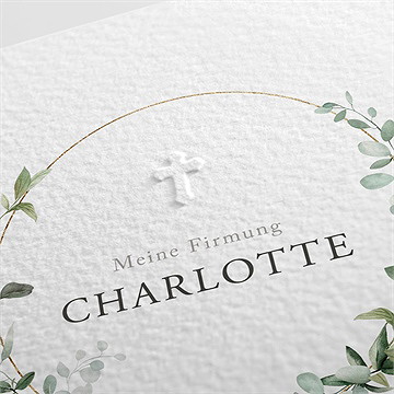 Einladungskarte Firmung Feierlich - Prägung - vue 2