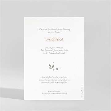 Einladungskarte Firmung Schöne Frau - Vue 2