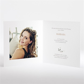 Einladungskarte Firmung Schöne Frau - Klappkarte - vue 2