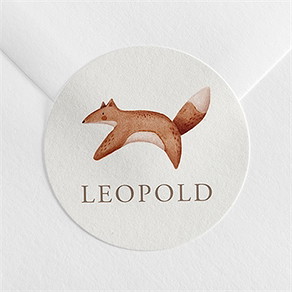 Sticker Geburt herbstfuchs