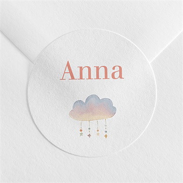 Sticker Geburt wolken & regenbogen
