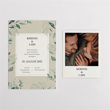 Hochzeitseinladung intime blätterwelt - duo - vue 4