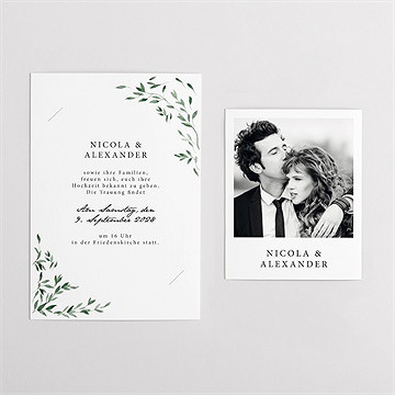 Hochzeitseinladung unter dem olivenbaum - duo - vue 4