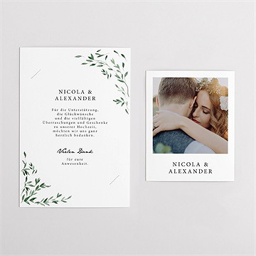 Dankeskarte Hochzeit unter dem olivenbaum - duo - vue 4