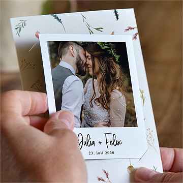 Dankeskarte Hochzeit landkunst - duo - vue 2