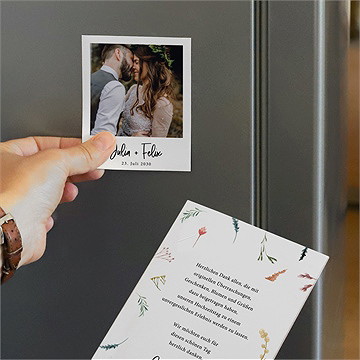 Dankeskarte Hochzeit landkunst - duo - vue 3