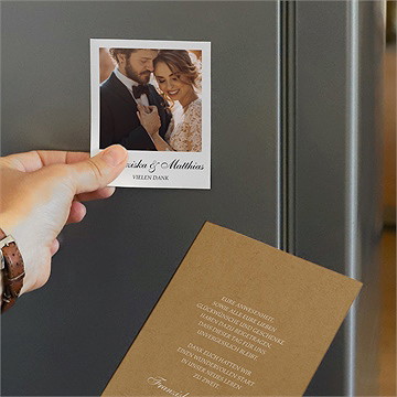 Dankeskarte Hochzeit weiße blüten - duo - vue 3