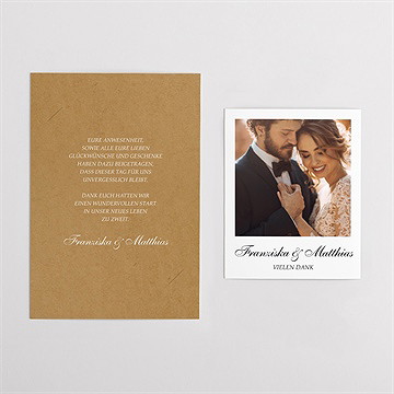 Dankeskarte Hochzeit weiße blüten - duo - vue 4