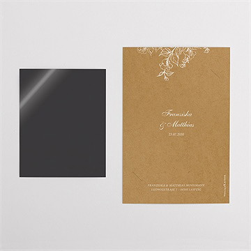 Dankeskarte Hochzeit weiße blüten - duo - vue 5