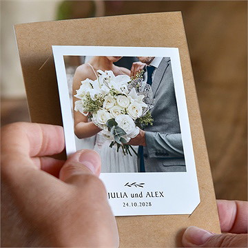 Dankeskarte Hochzeit boheme schick - duo - vue 2