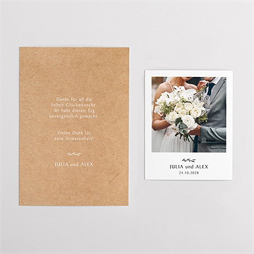 Dankeskarte Hochzeit boheme schick - duo - vue 4