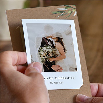 Dankeskarte Hochzeit provence - duo - vue 2