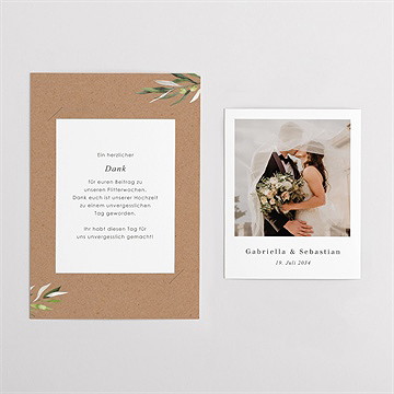 Dankeskarte Hochzeit provence - duo - vue 4