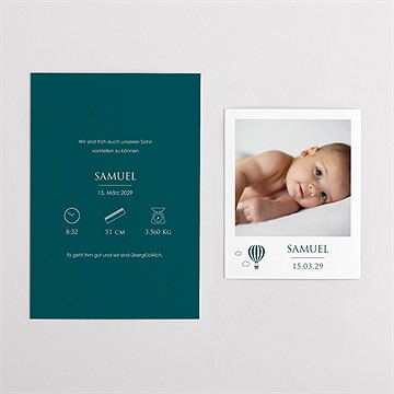 Geburtskarte collage - duo - vue 4